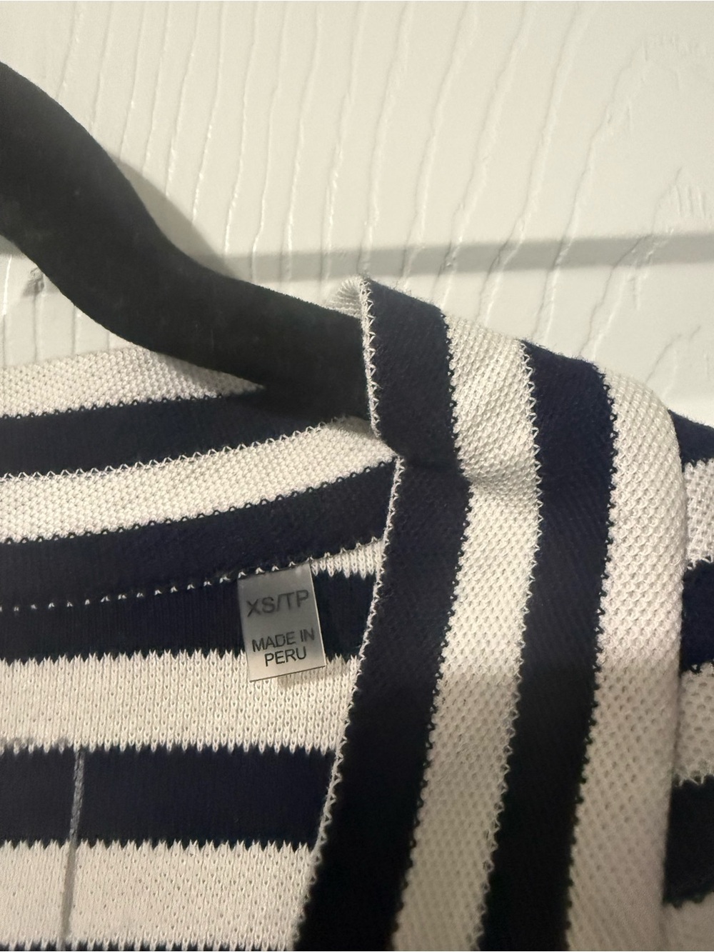ATM 100% Pima Cotton Black & White Striped V-Neck Dress- XS - Picture 4 of 7